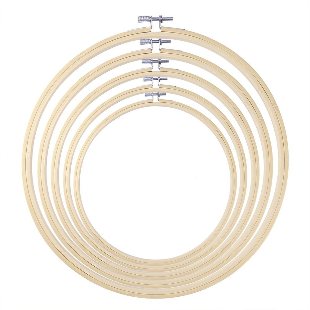 Wood Ring Blank - Outil de cerceau de broderie bricolage,