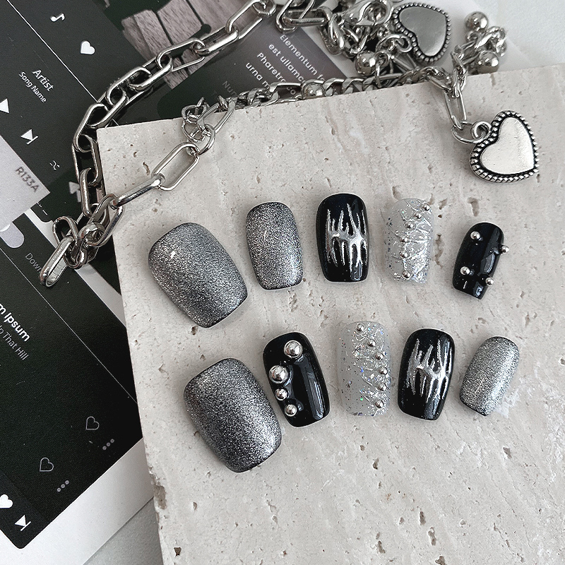 10 faux ongles courts carrés à - Resin Craft Material avis et prix