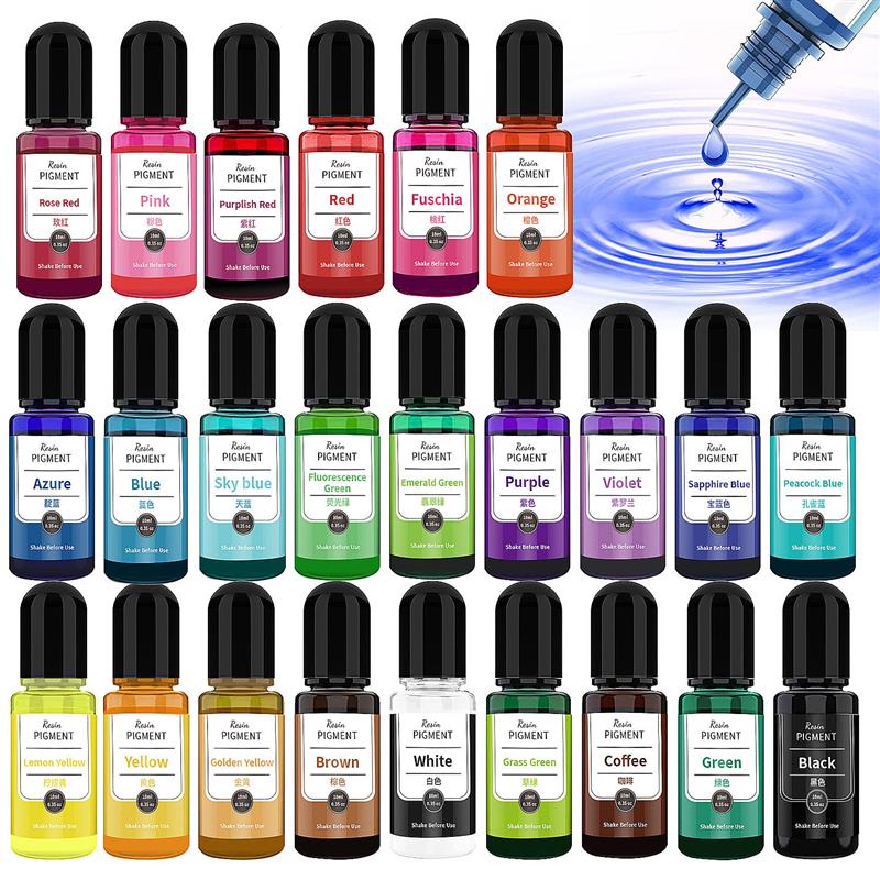 24 couleurs 10 ml/bouteille ré - Resin Dye Alcohol avis et prix